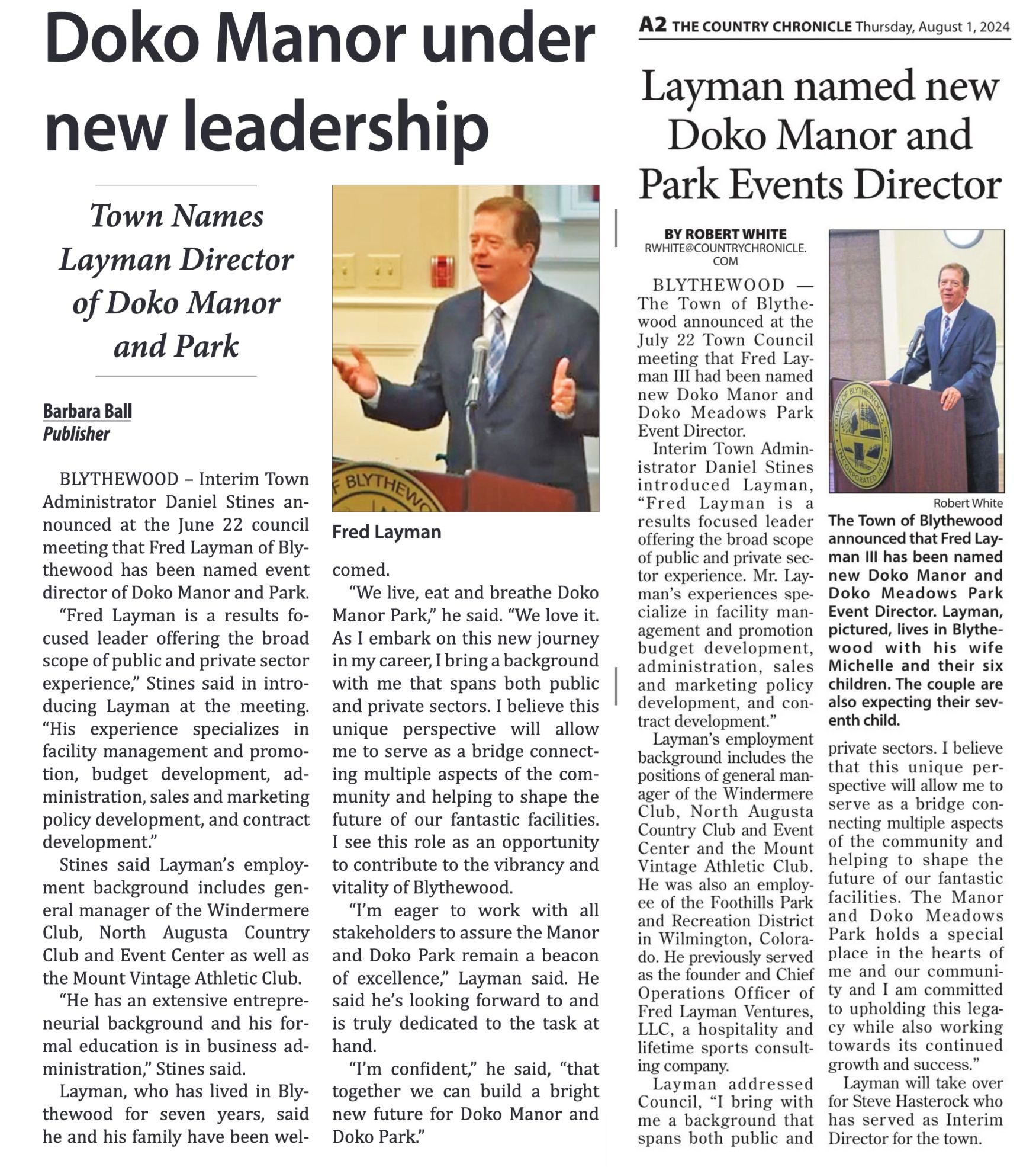 Doko Manor under new leadership | Fred Layman